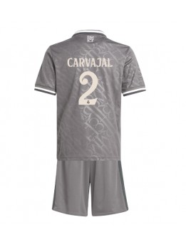 Real Madrid Daniel Carvajal #2 Ausweichtrikot für Kinder 2024-25 Kurzarm (+ Kurze Hosen)